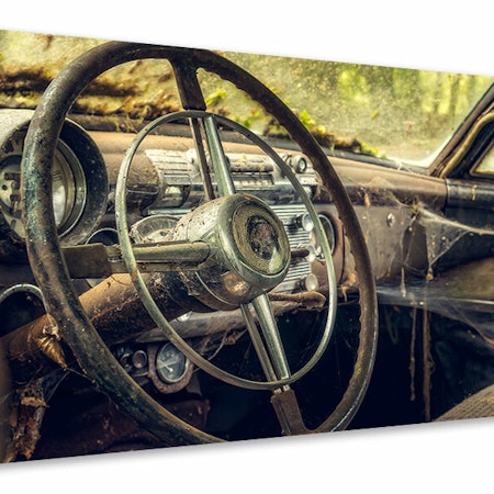 Ljuddämpande tavla - disintegrated vintage car