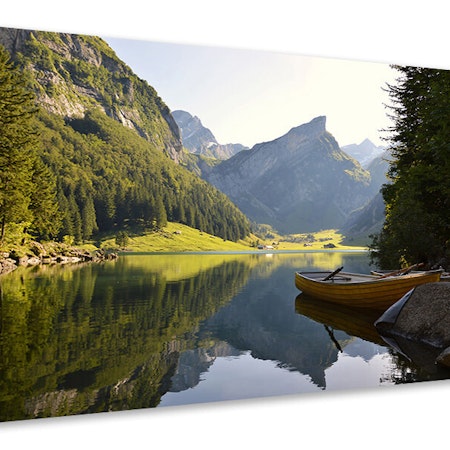 Ljuddämpande tavla - still waters in the mountains