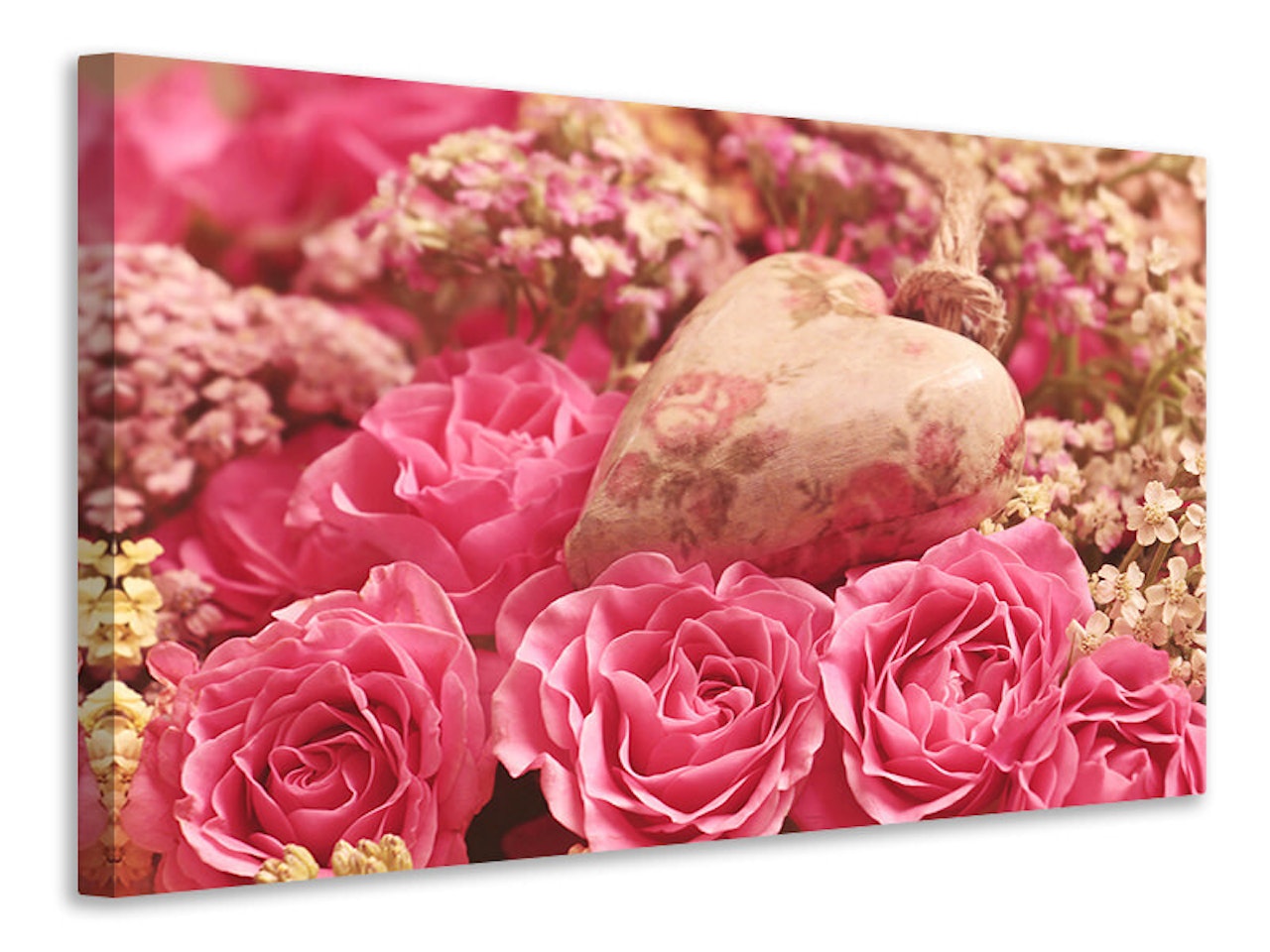 Ljuddämpande tavla - romantic roses with heart