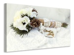 Ljuddämpande tavla - bridal bouquet with wedding rings