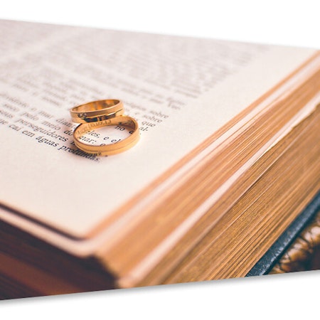 Ljuddämpande tavla - the golden wedding rings