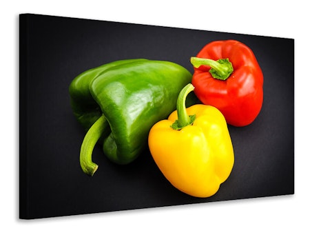 Ljuddämpande tavla - colorful peppers