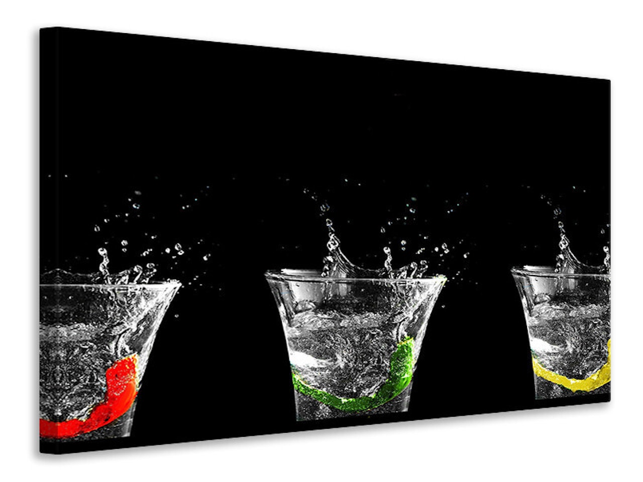 Ljuddämpande tavla - splashing water glasses