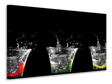 Ljuddämpande tavla - splashing water glasses