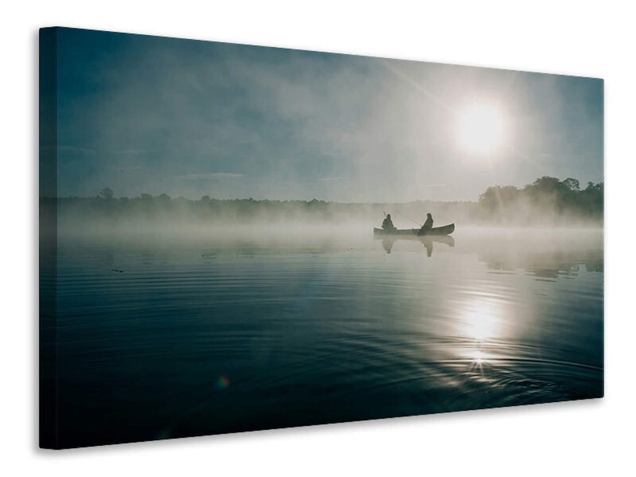 Ljuddämpande tavla - fisherman in the sunrise