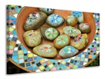 Ljuddämpande tavla - painted stones