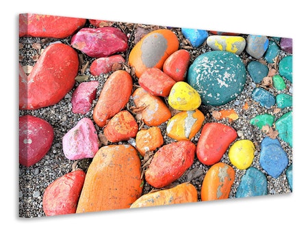 Ljuddämpande tavla - colorful stones