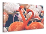 Ljuddämpande tavla - colorful flamingos