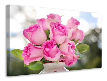 Ljuddämpande tavla - bouquet of roses in pink