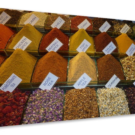 Ljuddämpande tavla - spices in the market