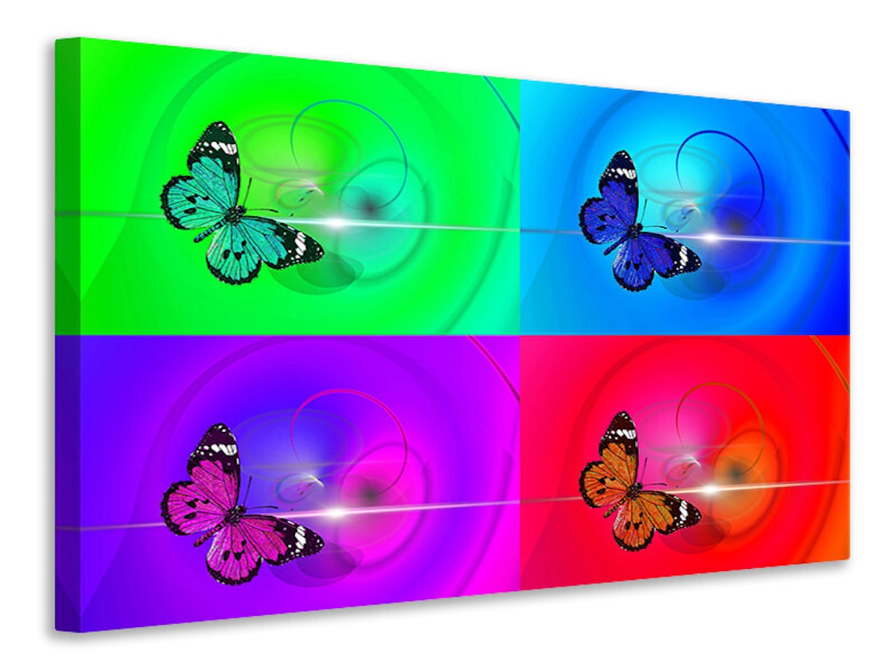 Ljuddämpande tavla - pop art colorful butterfly