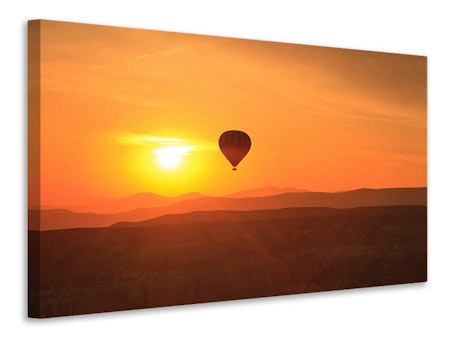 Ljuddämpande tavla - hot air balloon at sunset