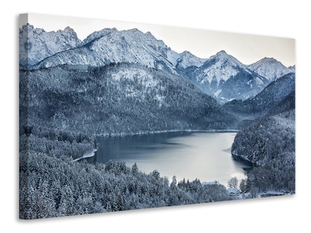 Ljuddämpande tavla - photo wallaper mountains in monochrome