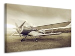 Ljuddämpande tavla - nostalgic aircraft in retro style