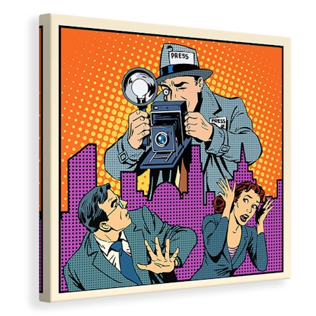 Ljuddämpande tavla - pop art paparazzi