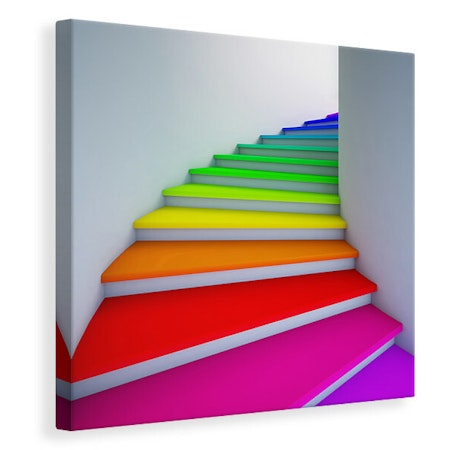 Ljuddämpande tavla - colorful stairs