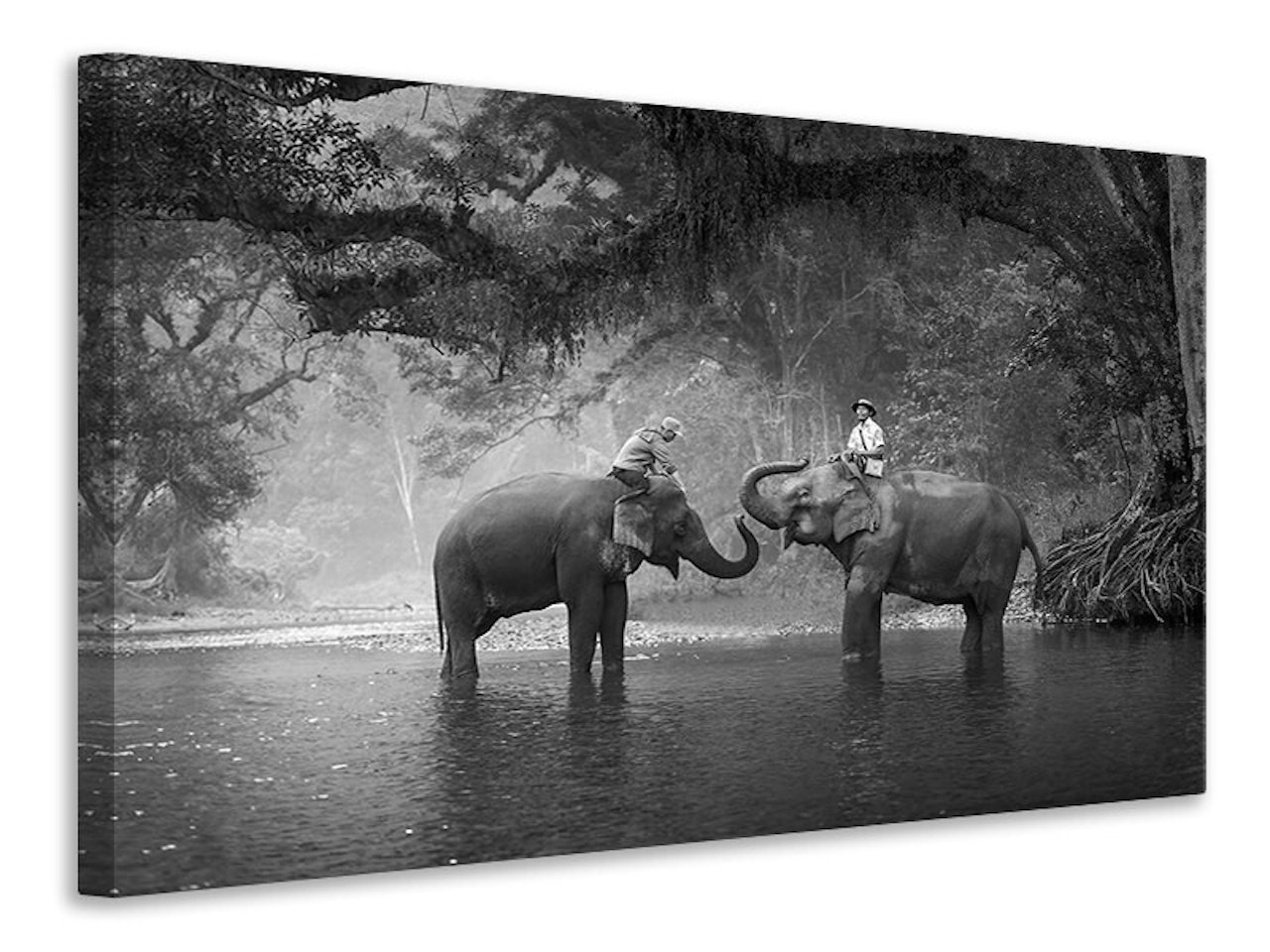 Ljuddämpande tavla - two elephants