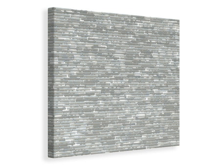 Ljuddämpande tavla - stone wall in gray