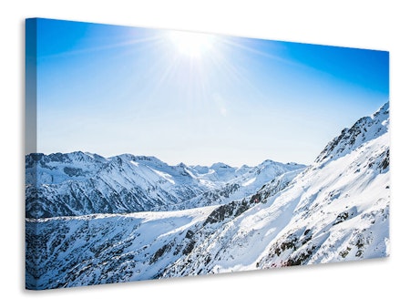 Ljuddämpande tavla - mountain panorama in snow