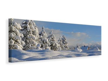 Ljuddämpande tavla - beautiful snow landscape