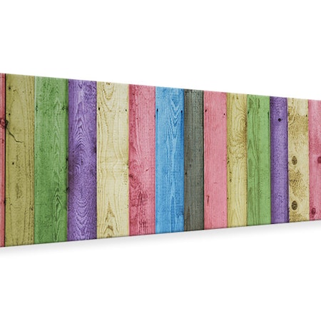 Ljuddämpande tavla - colorful wood
