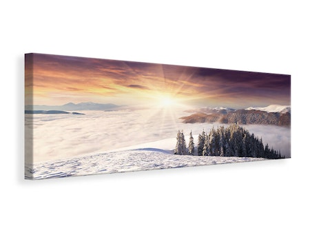 Ljuddämpande tavla -  Sunrise Winter Landscape