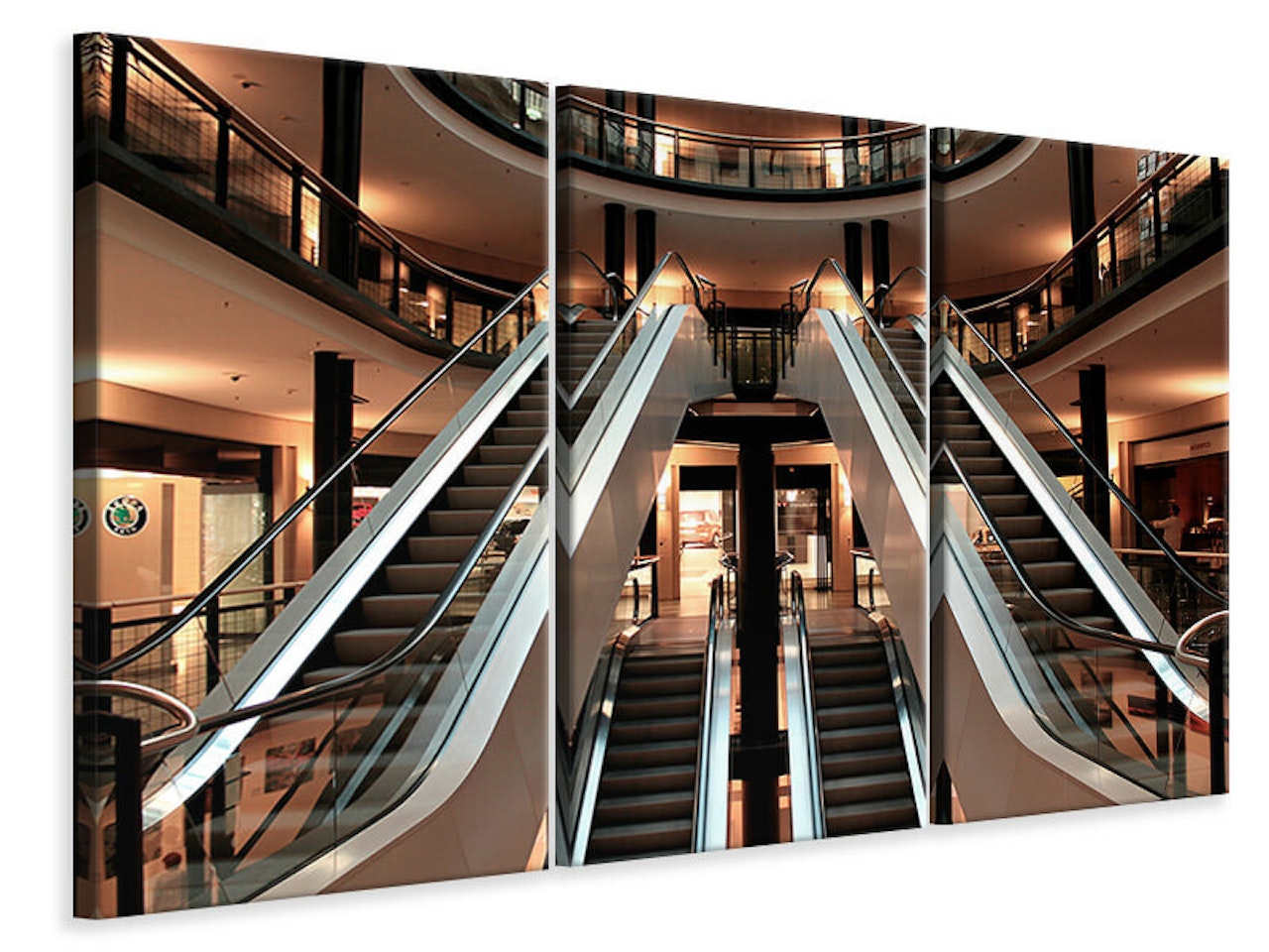 Ljuddämpande tavla -  Escalator in shopping mall