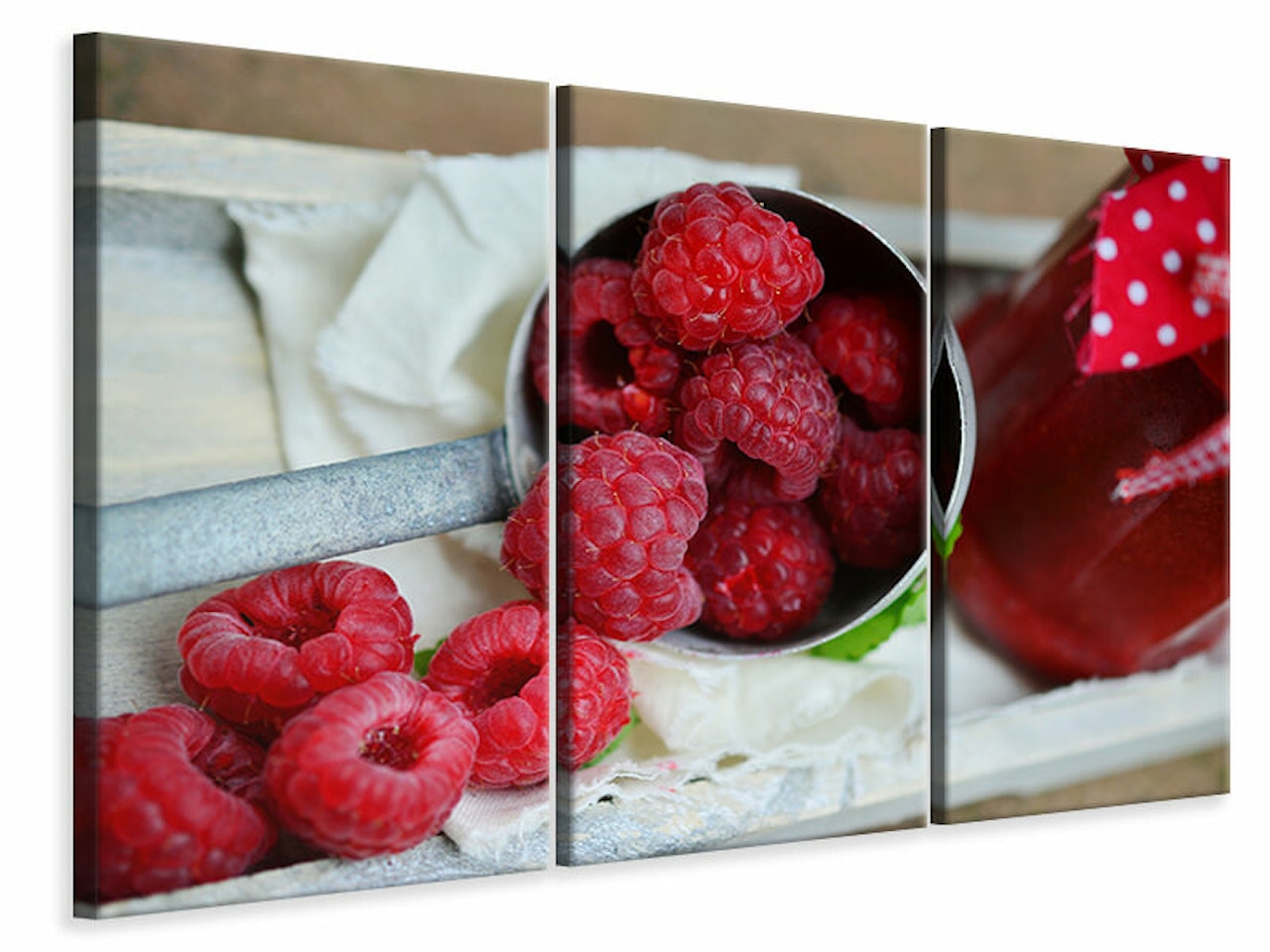 Ljuddämpande tavla -  Fresh raspberries