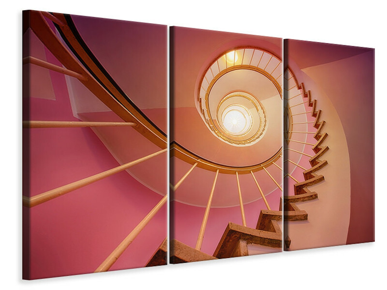 Ljuddämpande tavla -  Spiral staircase in pink