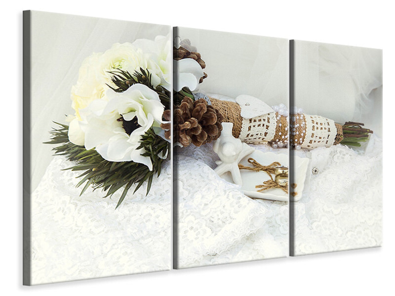 Ljuddämpande tavla -  Bridal Bouquet with wedding rings