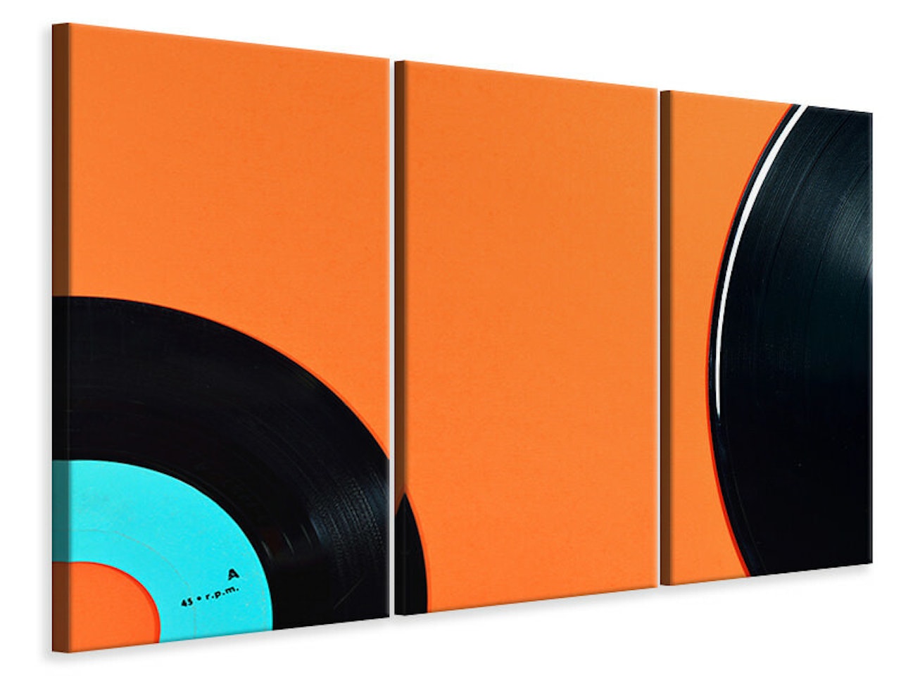 Ljuddämpande tavla -  Retro vinyl record motif