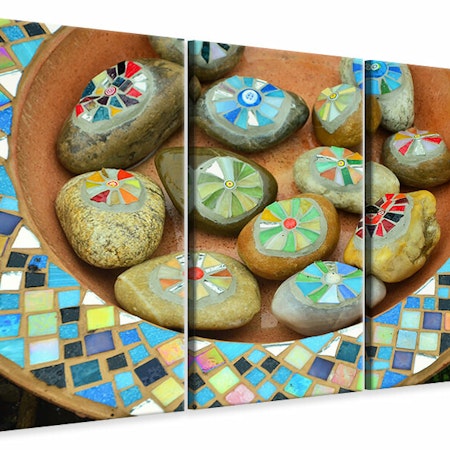 Ljuddämpande tavla -  Painted stones
