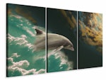 Ljuddämpande tavla -  Fascination dolphin