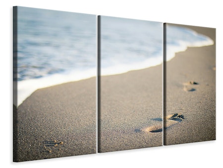 Ljuddämpande tavla -  Footprints in the sand on the beach