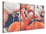 Ljuddämpande tavla -  Colorful flamingos