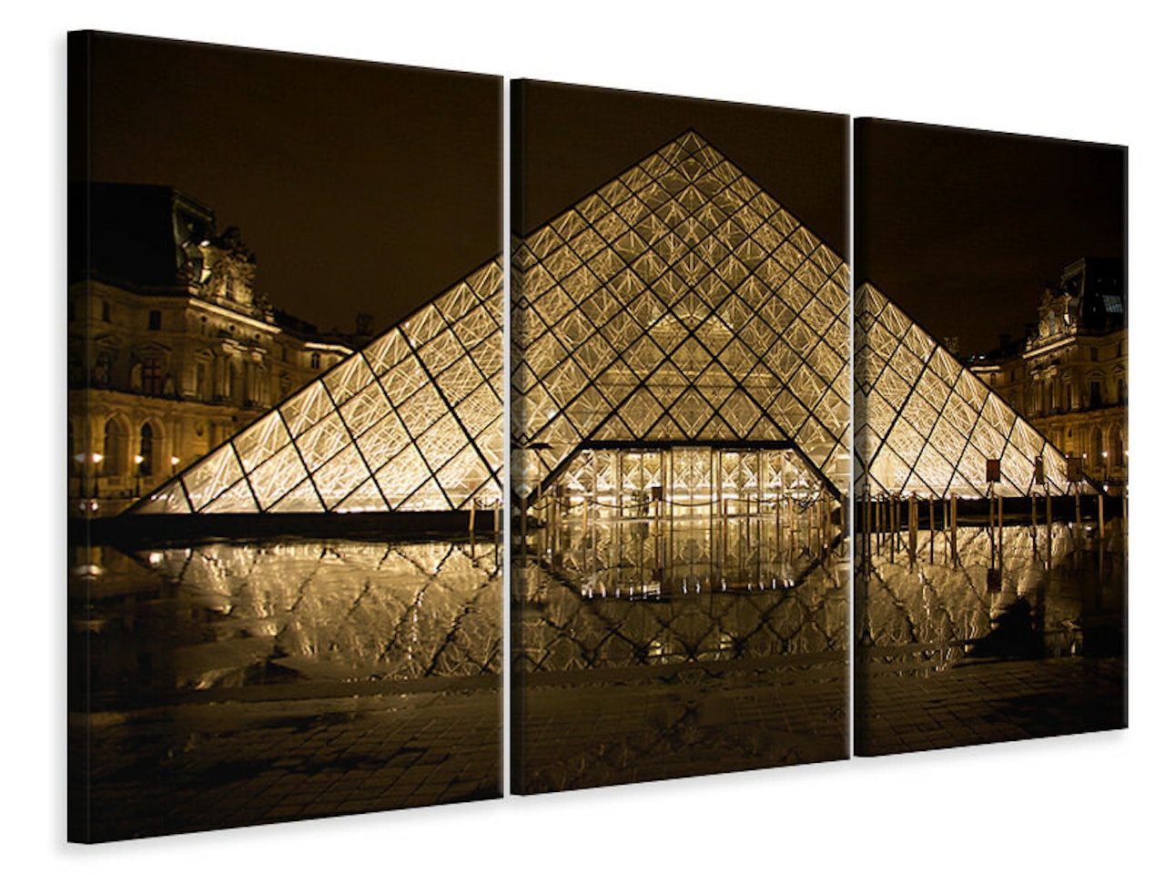 Ljuddämpande tavla -  At night at the Louvre