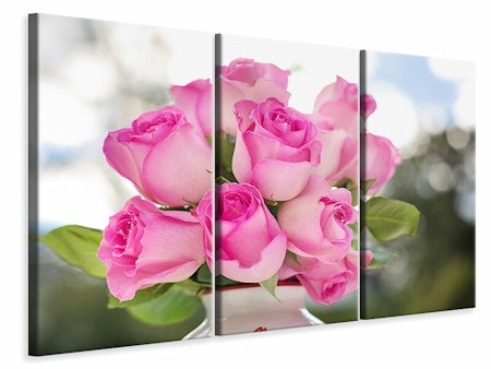 Ljuddämpande tavla -  Bouquet of roses in pink