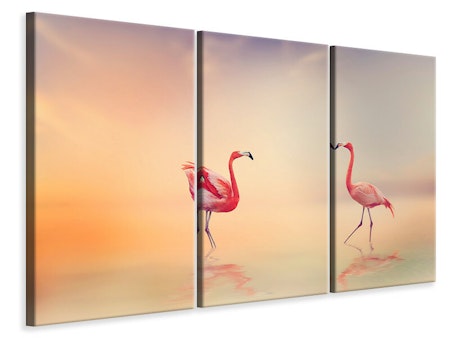 Ljuddämpande tavla -  Romantic Flamingos