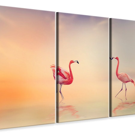 Ljuddämpande tavla -  Romantic Flamingos