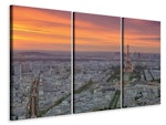 Ljuddämpande tavla -  Paris Skyline At Sunset