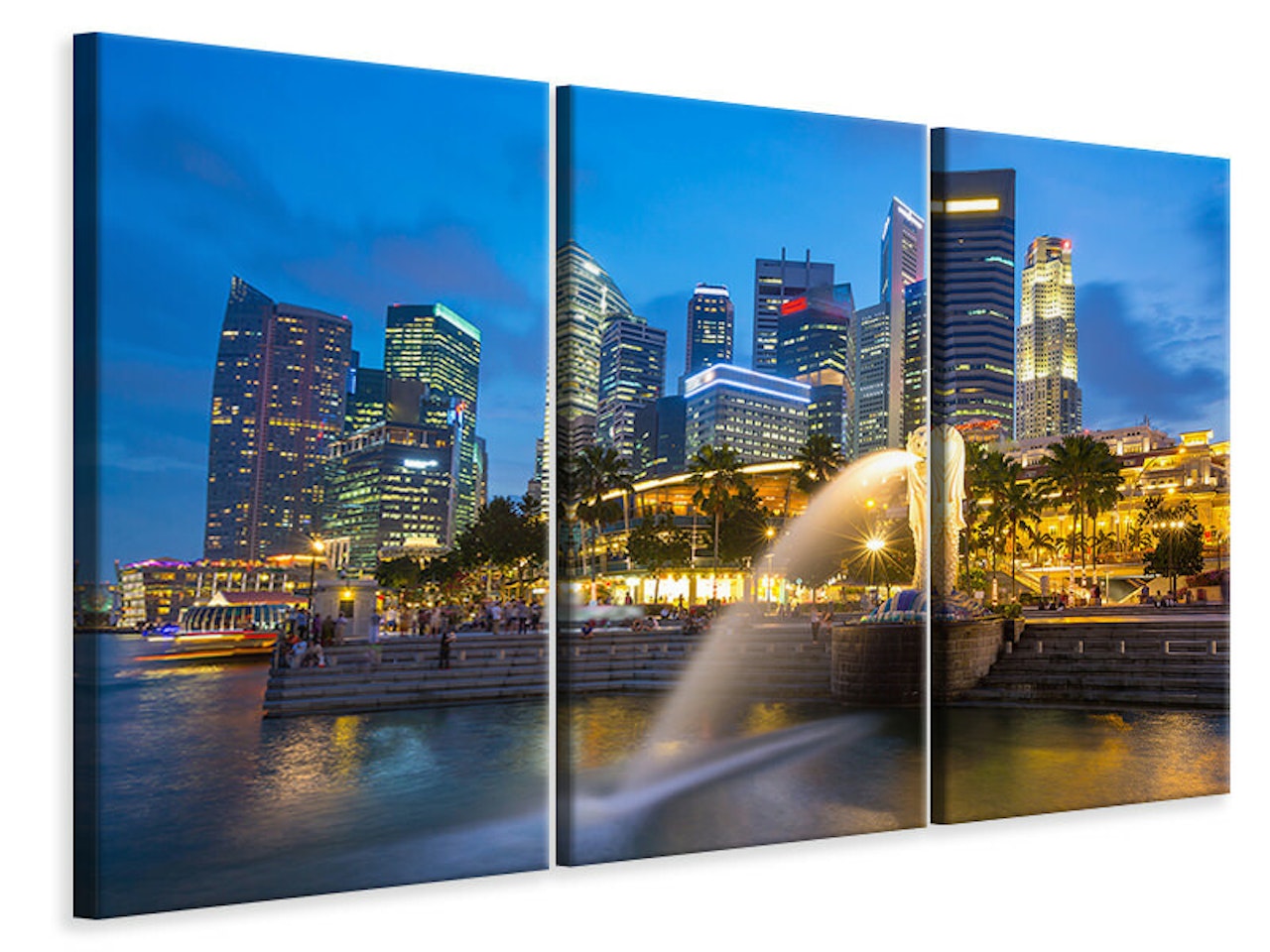 Ljuddämpande tavla -  Skyline Singapore Into A Sea Of Lights
