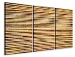 Ljuddämpande tavla -  Horizontal Bamboo Wall