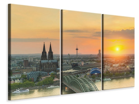 Ljuddämpande tavla -  Skyline Cologne At Sunset