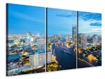 Ljuddämpande tavla -  Skyline Bangkok At Dusk