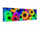 Ljuddämpande tavla - Colorful sunflowers