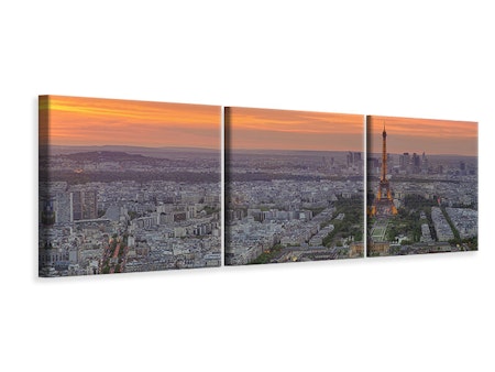 Ljuddämpande tavla - Paris Skyline At Sunset