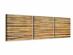 Ljuddämpande tavla - Horizontal Bamboo Wall