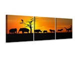 Ljuddämpande tavla - Safari Animals At Sunset