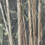 Rumsavdelare ljuddämpande 5-delad - Bamboo stalks brown