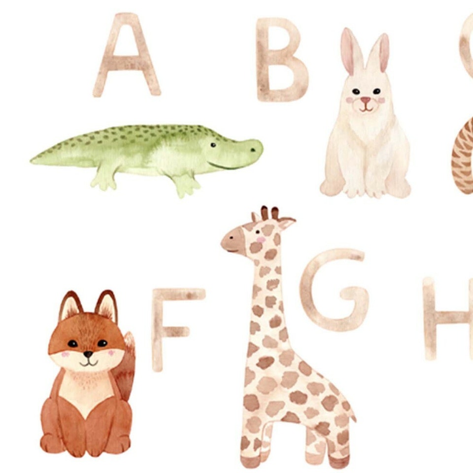 Rumsavdelare vridbar 3-delad - Alphabet with animals